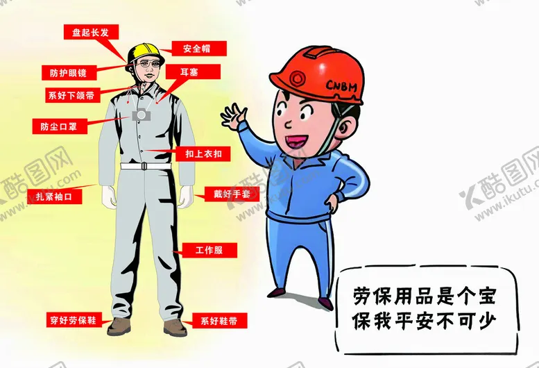 编号：58803501170653582640【酷图网】源文件下载-劳保用品漫画