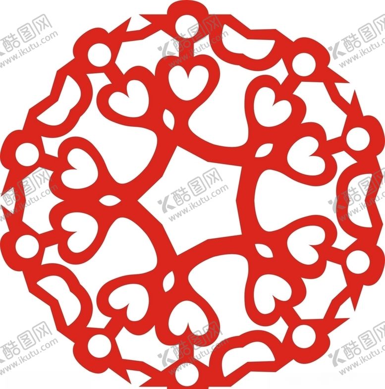 编号：83917607121407079018【酷图网】源文件下载-六角剪花窗花纸图案背景元素