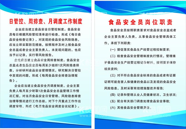 编号：47635712180406268808【酷图网】源文件下载-食品安全制度展板