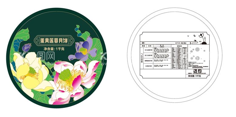 编号：11274210181619368630【酷图网】源文件下载-蛋黄月饼盒设计