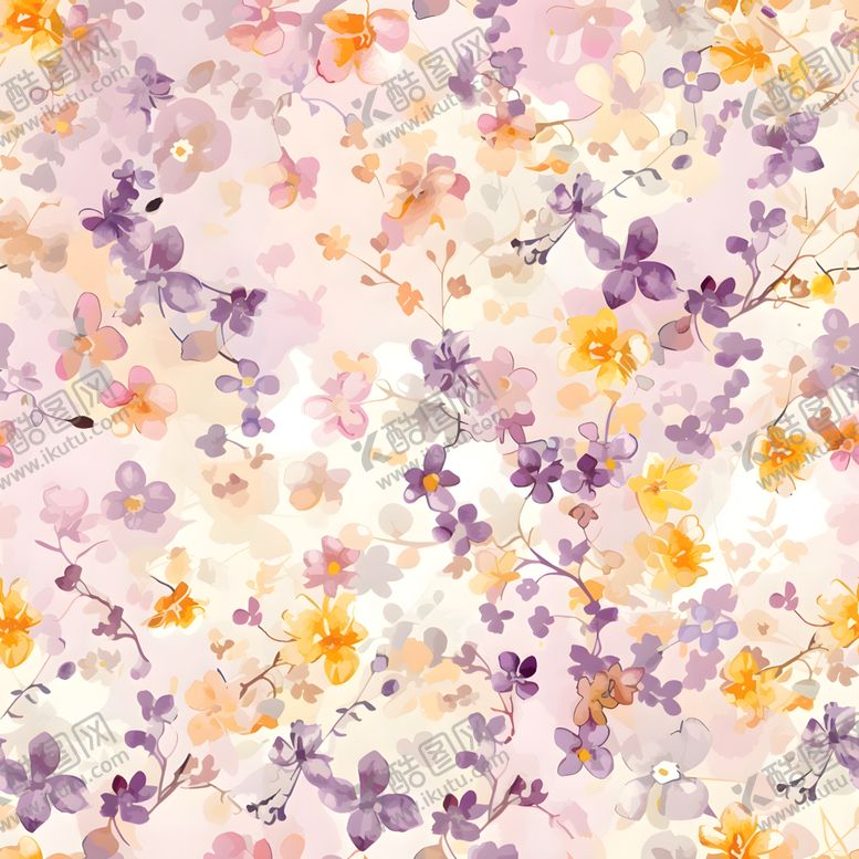 编号：79679404132354179683【酷图网】源文件下载-梦幻花卉图案背景