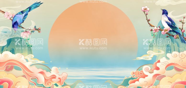 编号：21046111290440298336【酷图网】源文件下载-七夕情人节手绘风海报背景