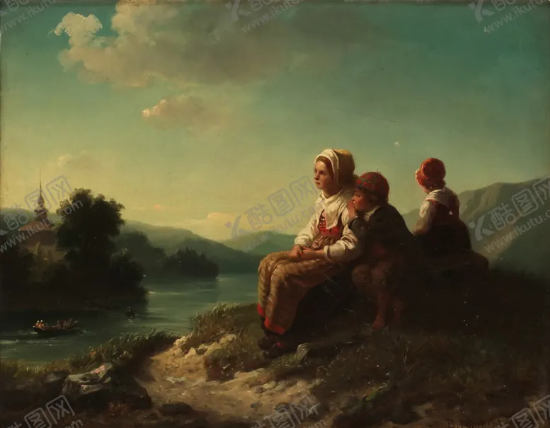 世界名画客厅装饰欧美油美女油