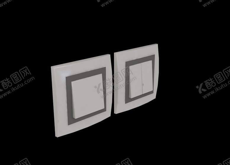 编号：86930505042334295311【酷图网】源文件下载-开关面板3d模型