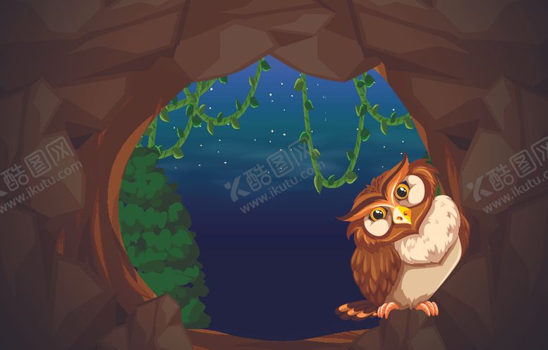 编号：17707110070529409709【酷图网】源文件下载-卡通猫头鹰