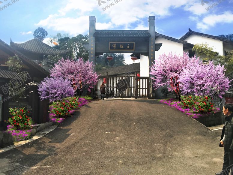 编号：61399209121836516367【酷图网】源文件下载-山庄入口效果图