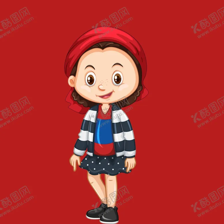 编号：57925112052351011078【酷图网】源文件下载-手绘儿童女孩