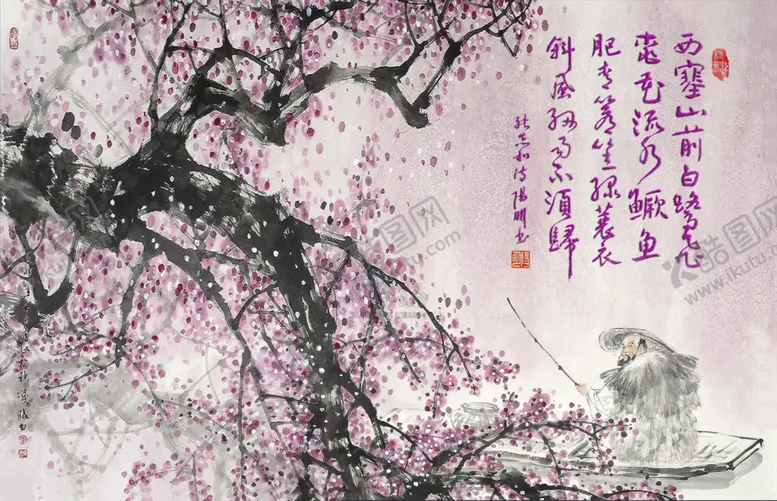 编号：82691309281537515832【酷图网】源文件下载-张志和 渔歌子西塞山前白鹭飞