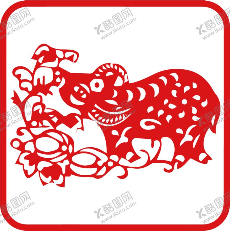 编号：66946109271648587309【酷图网】源文件下载-牛年剪纸