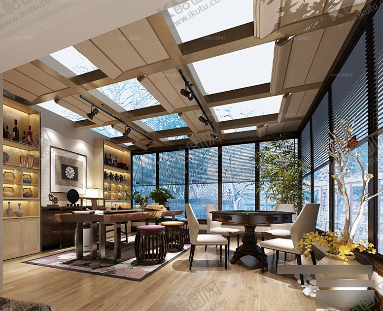 编号：43929509110716075416【酷图网】源文件下载-中式书房