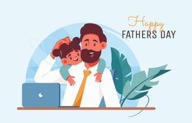 卡通父亲节