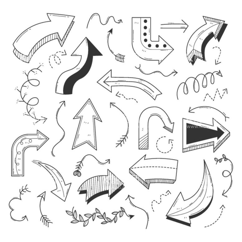 编号：26352712040615245503【酷图网】源文件下载-手绘方向标志