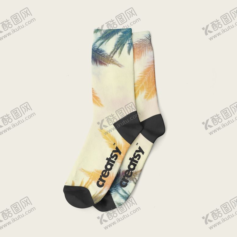 编号：28156109280338178409【酷图网】源文件下载-袜子样机效果图