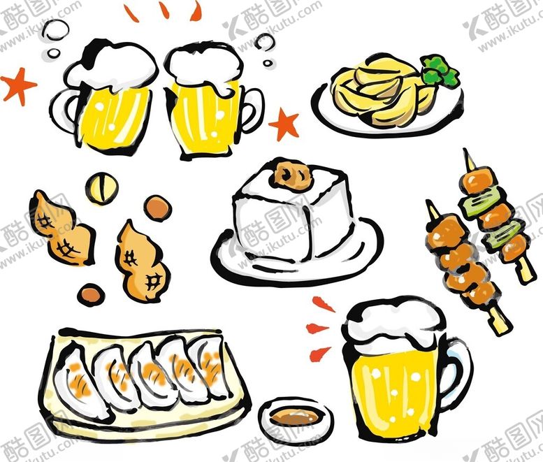 编号：13678611241748347541【酷图网】源文件下载-美味小吃与啤酒组合