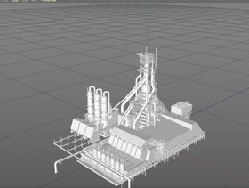 C4D模型工厂设备