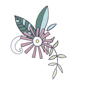 小清新花朵植物插画