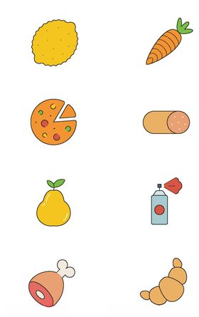 食物手绘图标