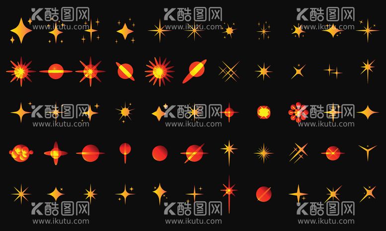 编号：26185909260326156480【酷图网】源文件下载-星光图标