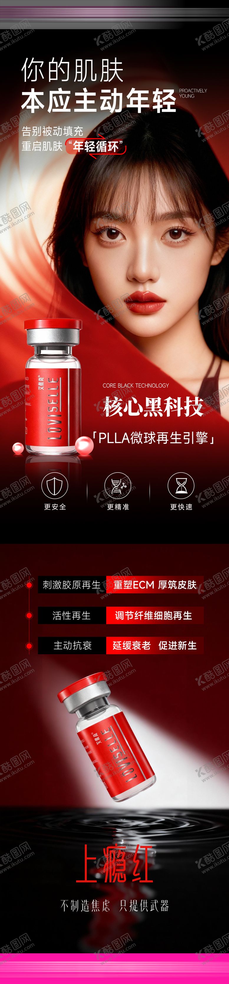 编号：91156111201742057147【酷图网】源文件下载-艾维岚上瘾红核心黑科技海报