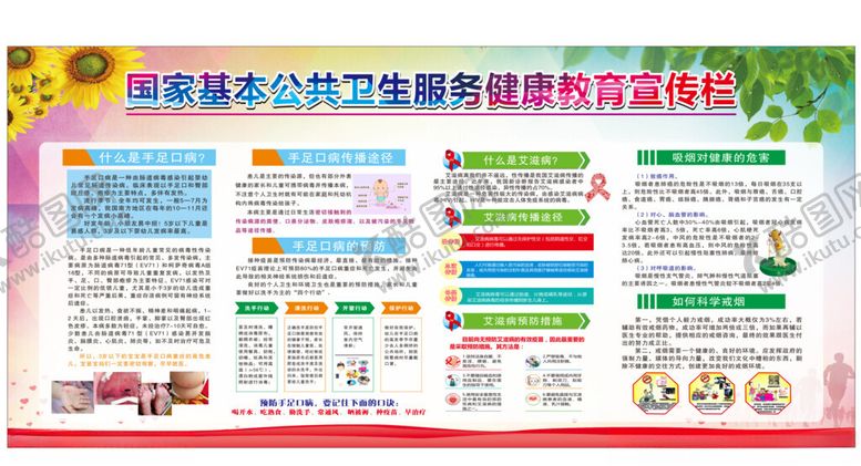 编号：42919910132041549598【酷图网】源文件下载-健康教育宣传栏