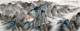 山水风光水墨画