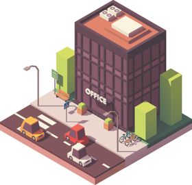 卡通城市建筑