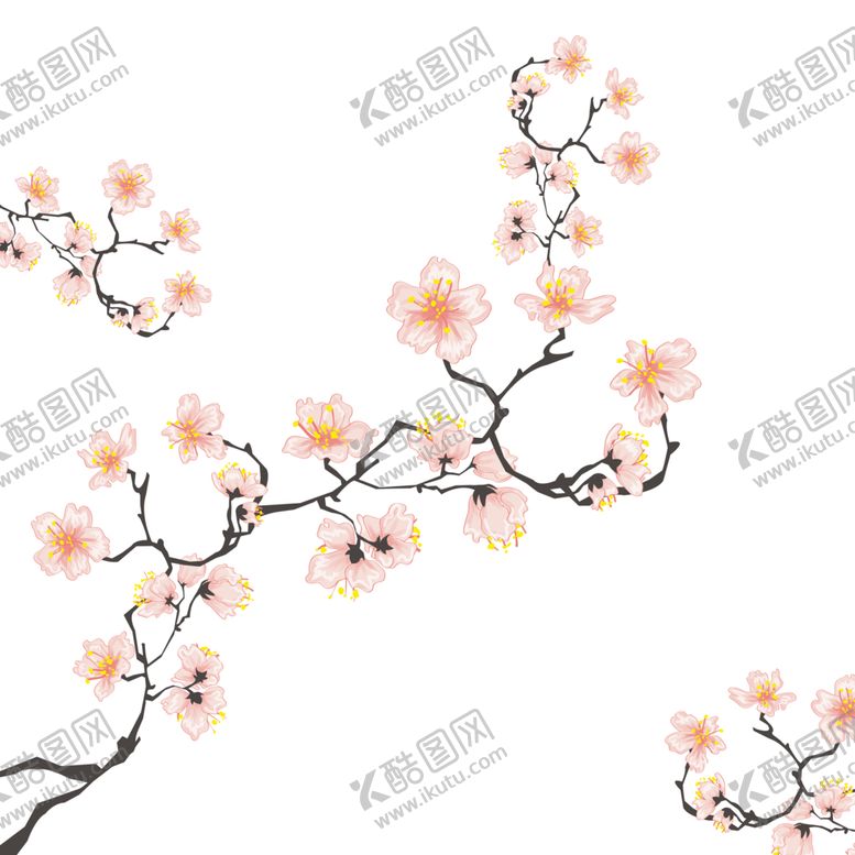 编号：58320907130008137970【酷图网】源文件下载-樱花创意绘画图案