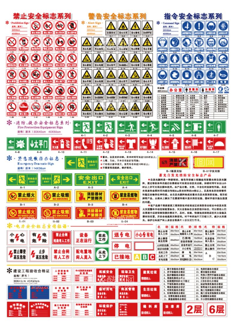 编号：23965810311704372934【酷图网】源文件下载-安全标识警示牌警告牌