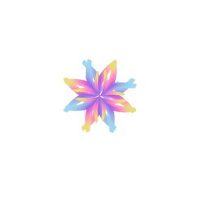 渐变三色花