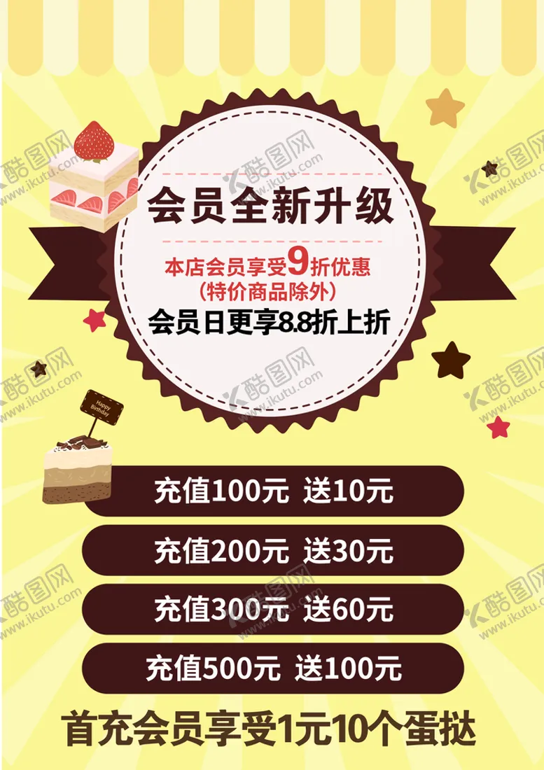 编号：40653210060241320215【酷图网】源文件下载-蛋糕店充值