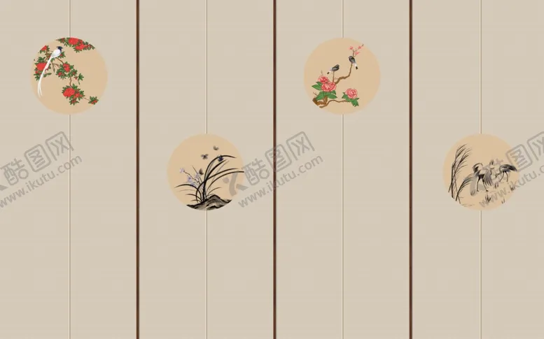 编号：40551012050212189453【酷图网】源文件下载-中式背景墙