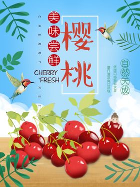 车厘子美食宣传海报模板