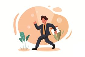 卡通人物AI矢量金融生活