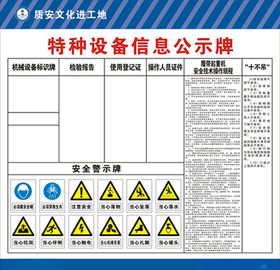 特种设备信息公示牌