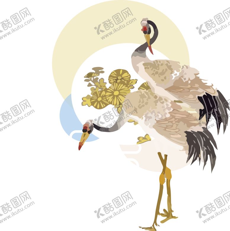 编号：54143206142219005527【酷图网】源文件下载-仙鹤元素