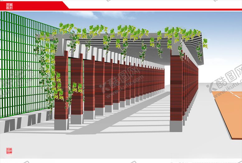 编号：11310009101549167985【酷图网】源文件下载-花架长廊