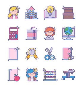 教育相关图标集合