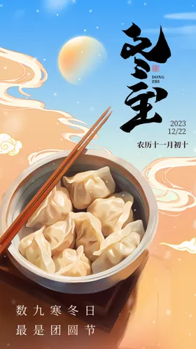 二十四节气冬至海报