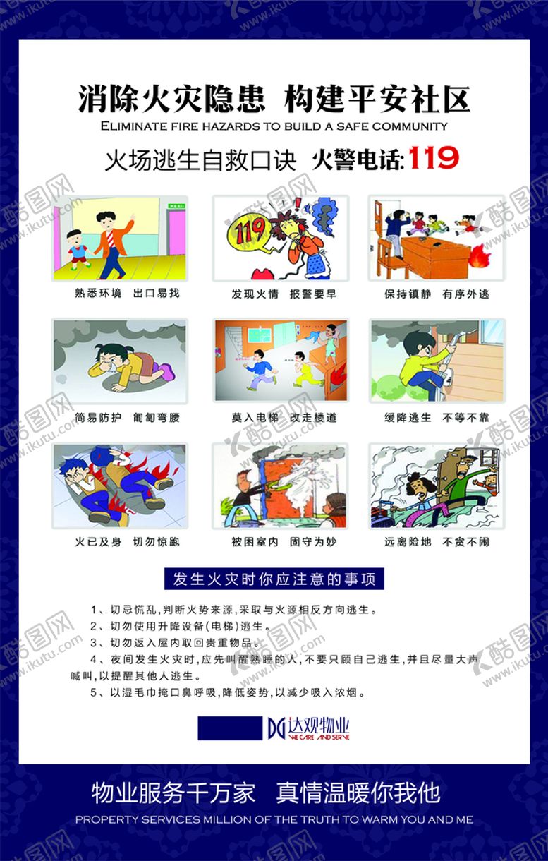 编号：08692409201522249735【酷图网】源文件下载-物业展板预防火灾消防安全宣传