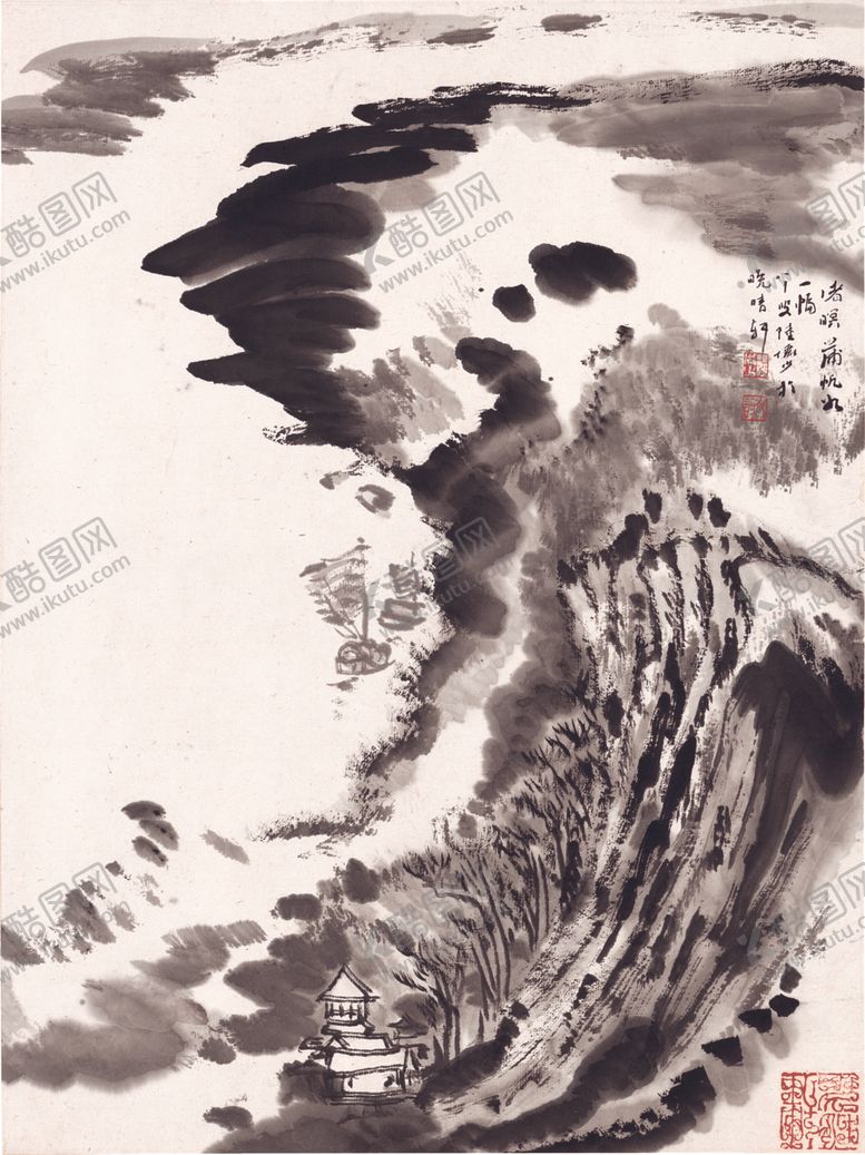编号：87613307052126297861【酷图网】源文件下载-水墨传统国画山水