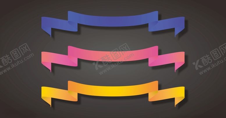 编号：93463805071409516288【酷图网】源文件下载-CDR矢量装饰彩带横幅