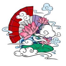 中国风素材山水复古素材中