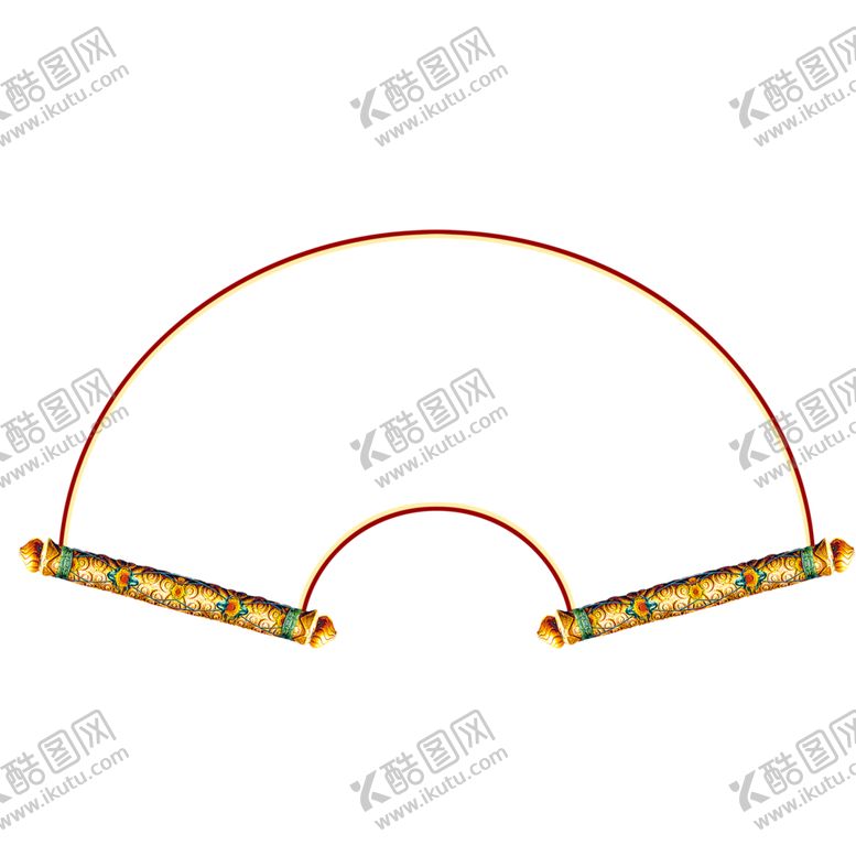 编号：49764302082033151103【酷图网】源文件下载-扇形边框PNG 中国风元素 