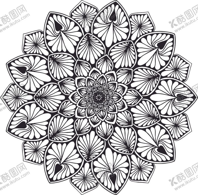 编号：53460610010414417929【酷图网】源文件下载-曼陀罗花纹