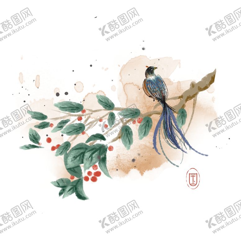 编号：48312609121326387341【酷图网】源文件下载-中国风 水墨山水画