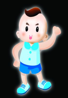 卡通小男孩