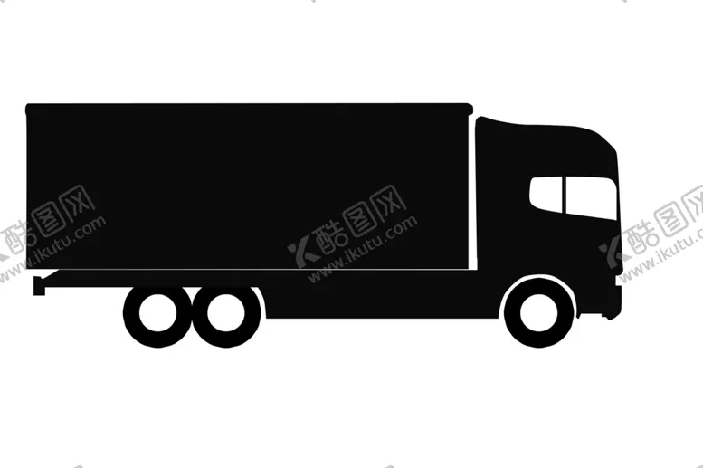 编号：73555606281732361971【酷图网】源文件下载-大货车剪影矢量图