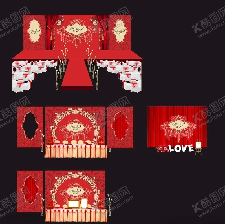 编号：82402307050408051856【酷图网】源文件下载-红色婚礼高端婚礼红色欧式婚