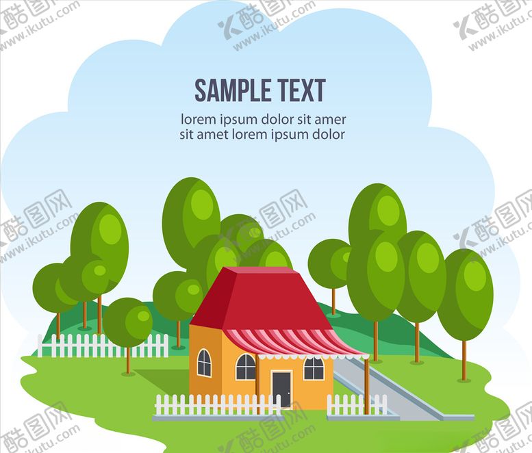 编号：21125010071148135374【酷图网】源文件下载-矢量卡通房屋