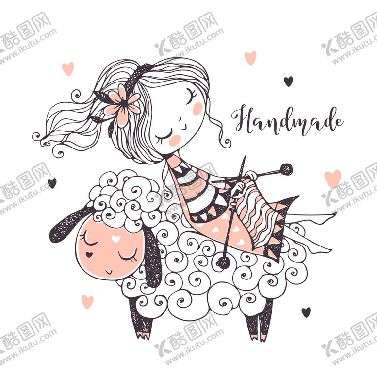 编号：65688809230733143036【酷图网】源文件下载-手绘可爱女孩